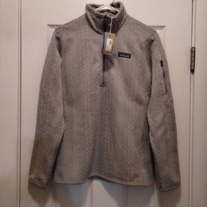 Patagonia Women's Better Sweater 1/4-Zip Frozen Jacquard Salt Grey Size Medium